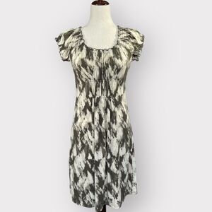 Michael Michael Kors Fit & Flare‎ Dress Women XS Multicolor Tie-Dye Smocked A06